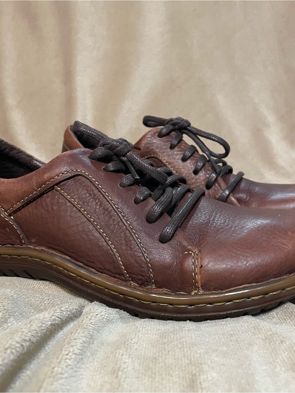 Born Brown Leather Casual Sneakers